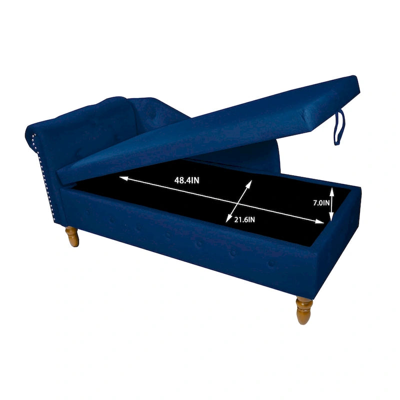 Chaise longue de terciopelo para interior con cojín