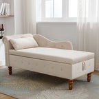 Chaise longue de terciopelo para interior con cojín