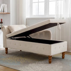 Chaise longue de terciopelo para interior con cojín
