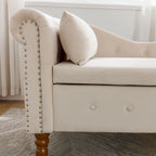 Chaise longue de terciopelo para interior con cojín