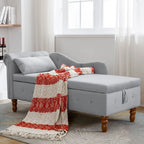 Chaise longue de terciopelo para interior con cojín