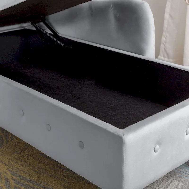 Chaise longue de terciopelo para interior con cojín