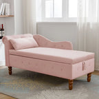 Chaise longue de terciopelo para interior con cojín