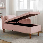 Chaise longue de terciopelo para interior con cojín