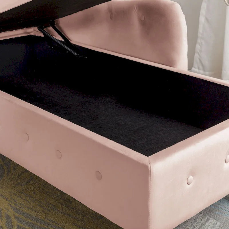 Chaise longue de terciopelo para interior con cojín