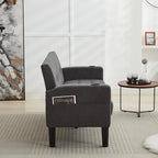 62-Zoll-Zweisitzer-Sofa aus Leinen mit modernem Polster