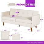 Moderne tweezitsbank van 65 inch met 2 USB-oplaadpoorten