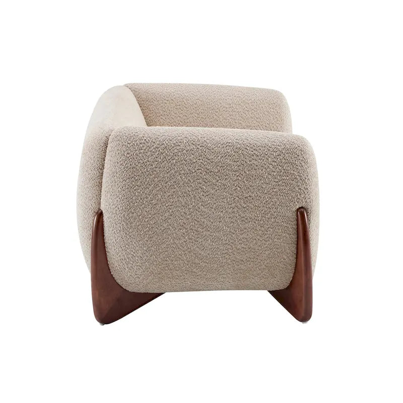 Tapicerowana sofa dwuosobowa z tkaniny boucle Alma marki Christopher Knight Home