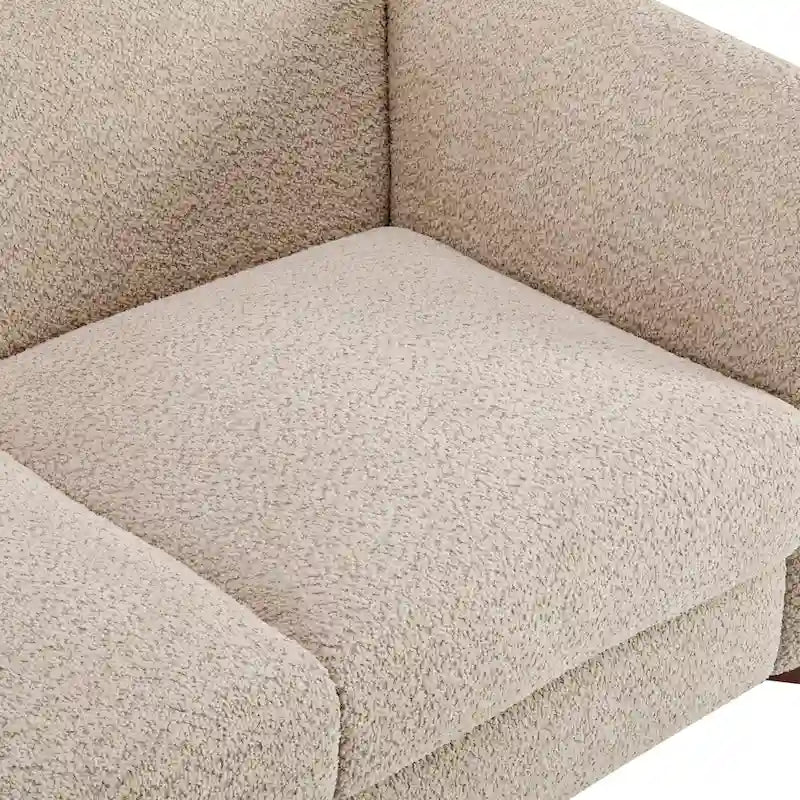Tapicerowana sofa dwuosobowa z tkaniny boucle Alma marki Christopher Knight Home