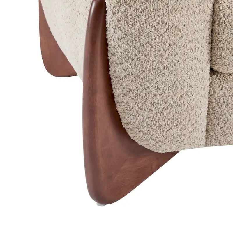 Tapicerowana sofa dwuosobowa z tkaniny boucle Alma marki Christopher Knight Home
