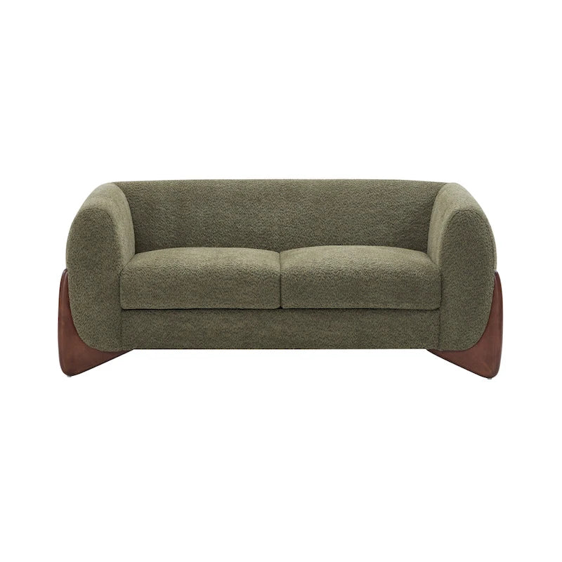 Tapicerowana sofa dwuosobowa z tkaniny boucle Alma marki Christopher Knight Home
