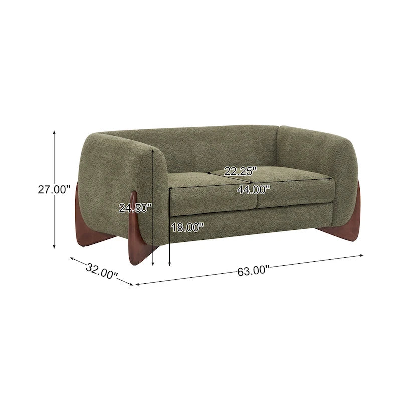 Tapicerowana sofa dwuosobowa z tkaniny boucle Alma marki Christopher Knight Home