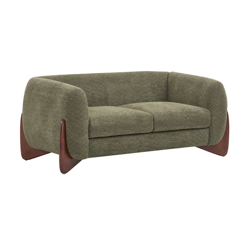 Tapicerowana sofa dwuosobowa z tkaniny boucle Alma marki Christopher Knight Home