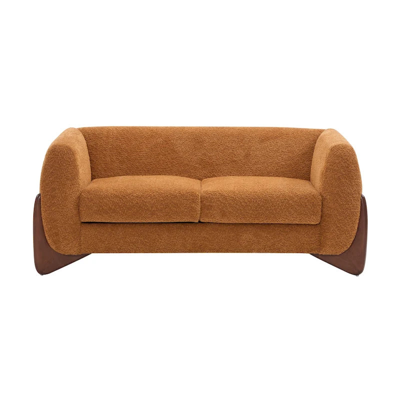 Tapicerowana sofa dwuosobowa z tkaniny boucle Alma marki Christopher Knight Home
