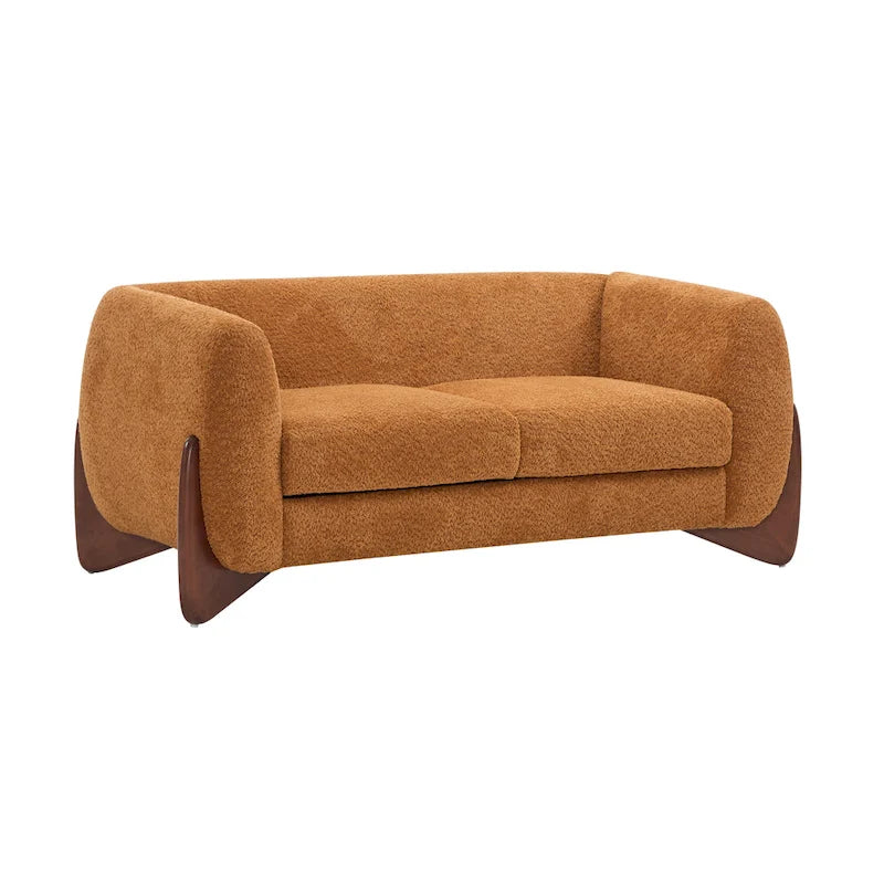 Tapicerowana sofa dwuosobowa z tkaniny boucle Alma marki Christopher Knight Home