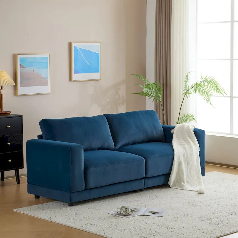 Christopher Knight Home – Grace 81 modern kárpitozott kétszemélyes kanapé szögletes karfákkal