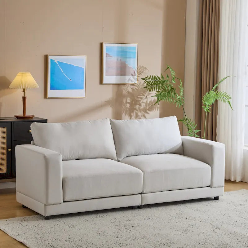 Christopher Knight Home – Grace 81 modern kárpitozott kétszemélyes kanapé szögletes karfákkal