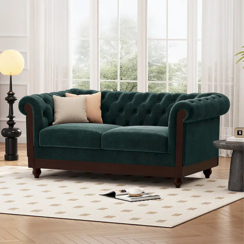 Eviva Chesterfield-Samt-Zweisitzer von Christopher Knight Home