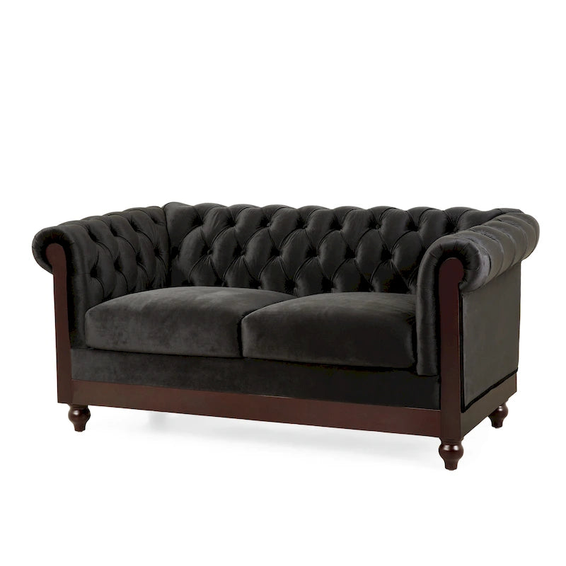Eviva Chesterfield-Samt-Zweisitzer von Christopher Knight Home