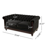 Eviva Chesterfield-Samt-Zweisitzer von Christopher Knight Home