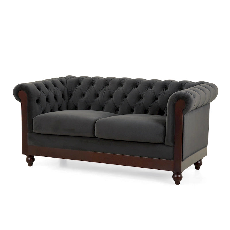 Eviva Chesterfield-Samt-Zweisitzer von Christopher Knight Home
