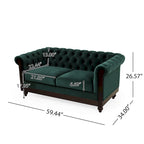 Eviva Chesterfield-Samt-Zweisitzer von Christopher Knight Home