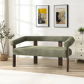 Loft loveseat met ronde armleuningen van rubberhout van Christopher Knight Home