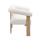Loft loveseat met ronde armleuningen van rubberhout van Christopher Knight Home