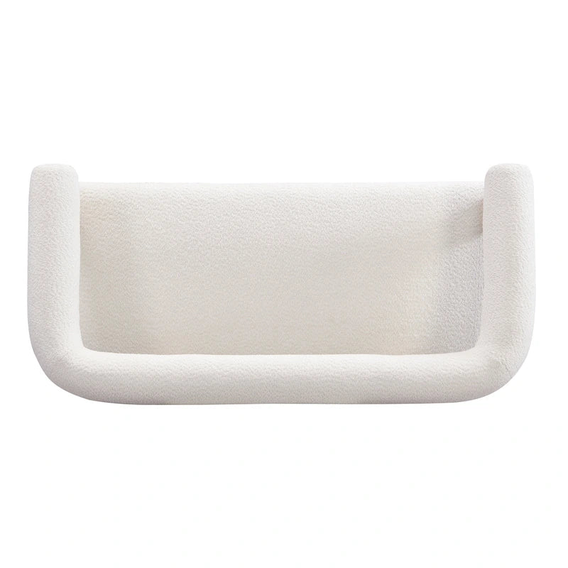 Loft loveseat met ronde armleuningen van rubberhout van Christopher Knight Home