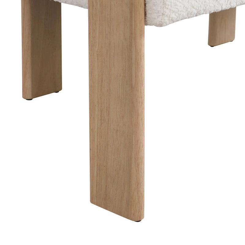 Loft loveseat met ronde armleuningen van rubberhout van Christopher Knight Home
