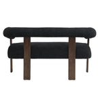 Loft loveseat met ronde armleuningen van rubberhout van Christopher Knight Home