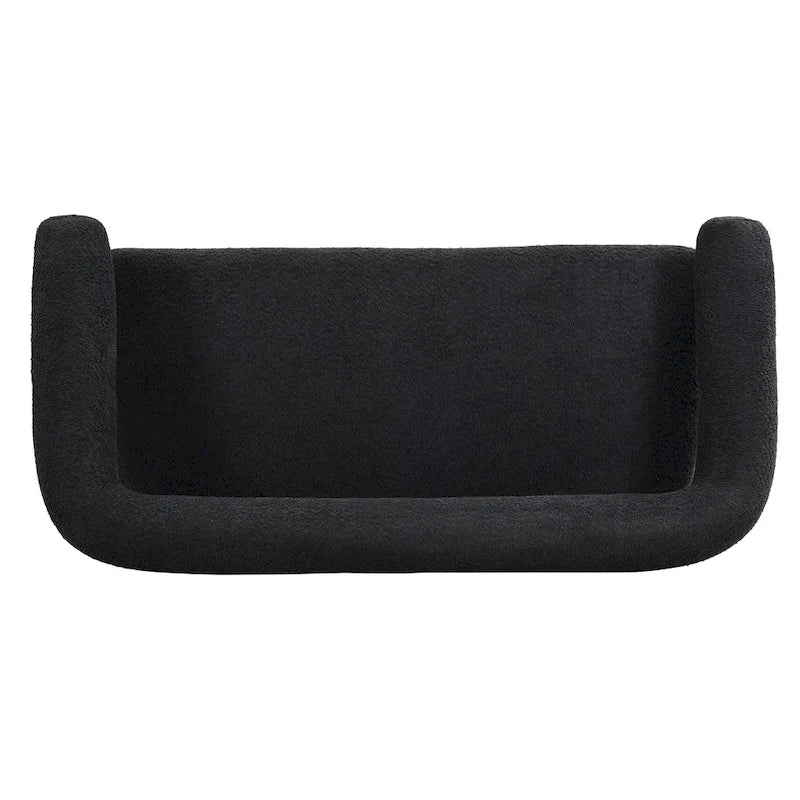 Loft loveseat met ronde armleuningen van rubberhout van Christopher Knight Home