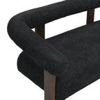 Loft loveseat met ronde armleuningen van rubberhout van Christopher Knight Home
