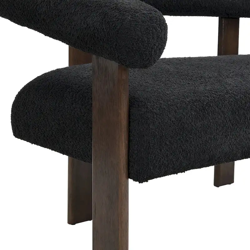 Loft loveseat met ronde armleuningen van rubberhout van Christopher Knight Home