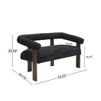 Loft loveseat met ronde armleuningen van rubberhout van Christopher Knight Home