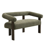 Loft loveseat met ronde armleuningen van rubberhout van Christopher Knight Home
