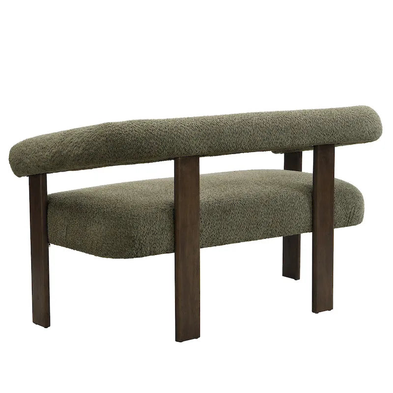 Loft loveseat met ronde armleuningen van rubberhout van Christopher Knight Home