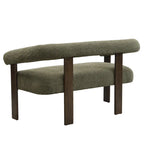 Loft loveseat met ronde armleuningen van rubberhout van Christopher Knight Home
