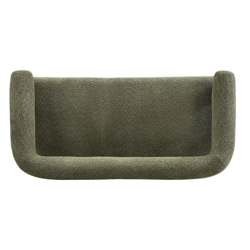 Loft loveseat met ronde armleuningen van rubberhout van Christopher Knight Home