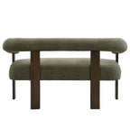 Loft loveseat met ronde armleuningen van rubberhout van Christopher Knight Home
