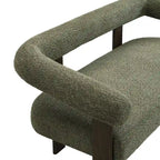 Loft loveseat met ronde armleuningen van rubberhout van Christopher Knight Home