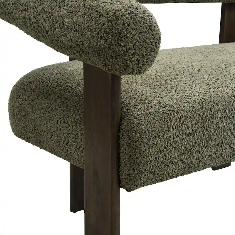 Loft loveseat met ronde armleuningen van rubberhout van Christopher Knight Home