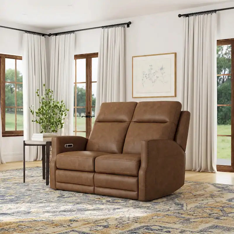 Maxwellton Cedar elektrische relaxloveseat met elektrische hoofdsteunen en lendensteun van Flexsteel - 56 x 42 x 39