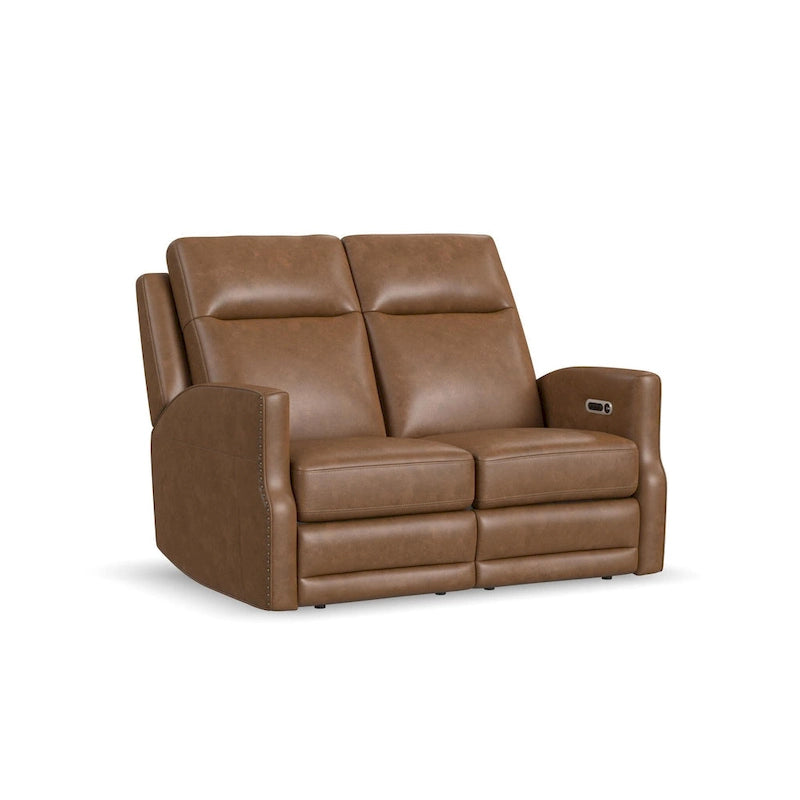 Maxwellton Cedar elektrische relaxloveseat met elektrische hoofdsteunen en lendensteun van Flexsteel - 56 x 42 x 39