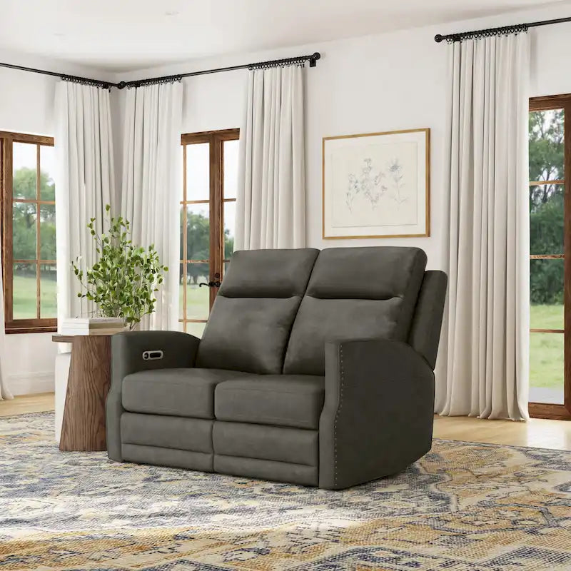 Maxwellton Cedar elektrische relaxloveseat met elektrische hoofdsteunen en lendensteun van Flexsteel - 56 x 42 x 39