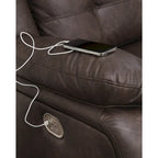 Canapé inclinable électrique 2 places Signature Design by Ashley Punch Up marron foncé - 80W x 39D x 41H