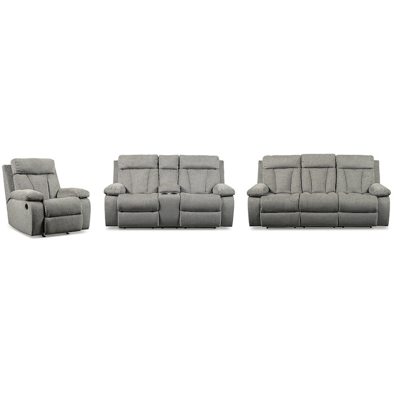 Signature Design by Ashley Mitchiner grijs 3-delig bekledingspakket - 87 W x 40 D x 42 H