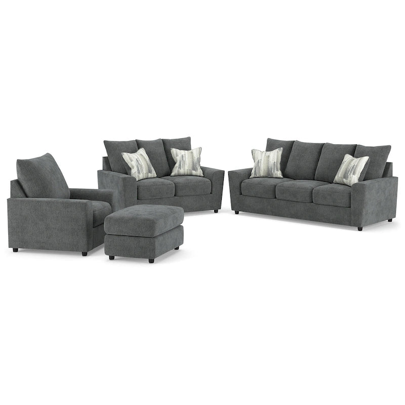Signature Design by Ashley Stairatt graues 4-teiliges Polstermöbel-Set – 86 W x 38 D x 39 H