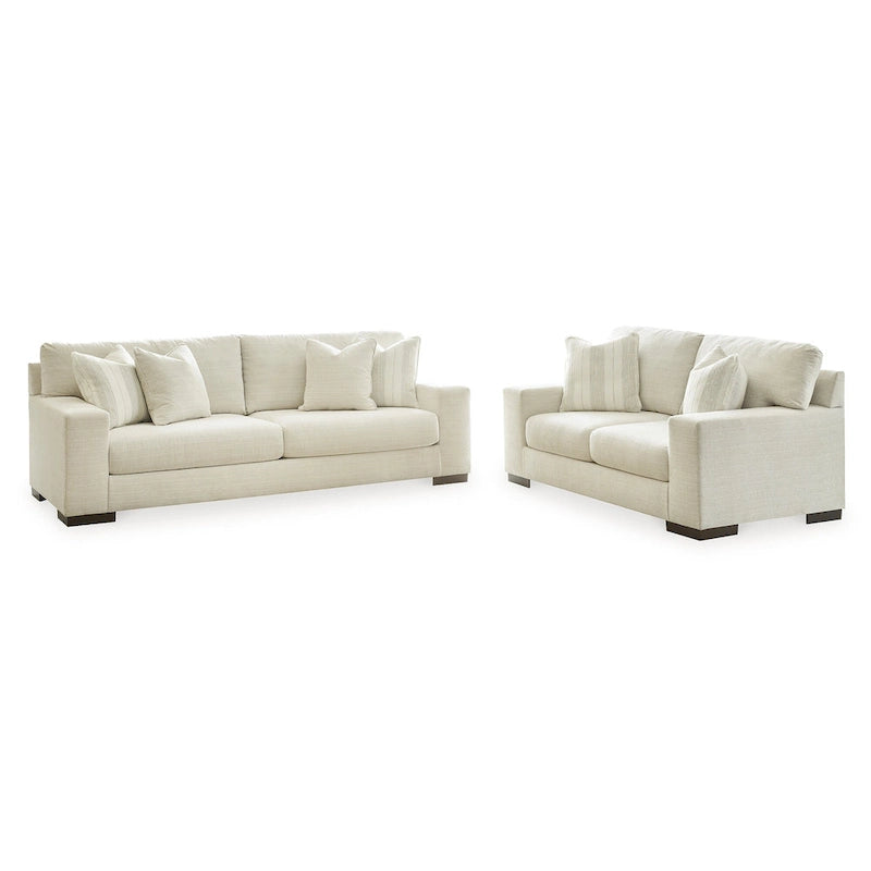 Signature Design by Ashley Maggie fehér, 2 részes kárpitozott garnitúra – 96W x 40D x 37H