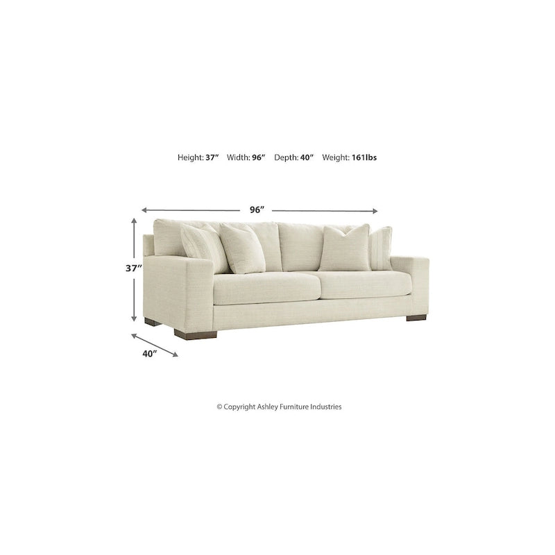 Signature Design by Ashley Maggie fehér, 2 részes kárpitozott garnitúra – 96W x 40D x 37H